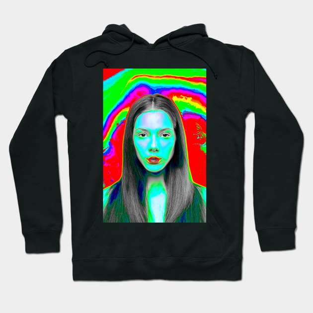 Glitch Girl Glitch Art Hoodie by GLITCH.HUB